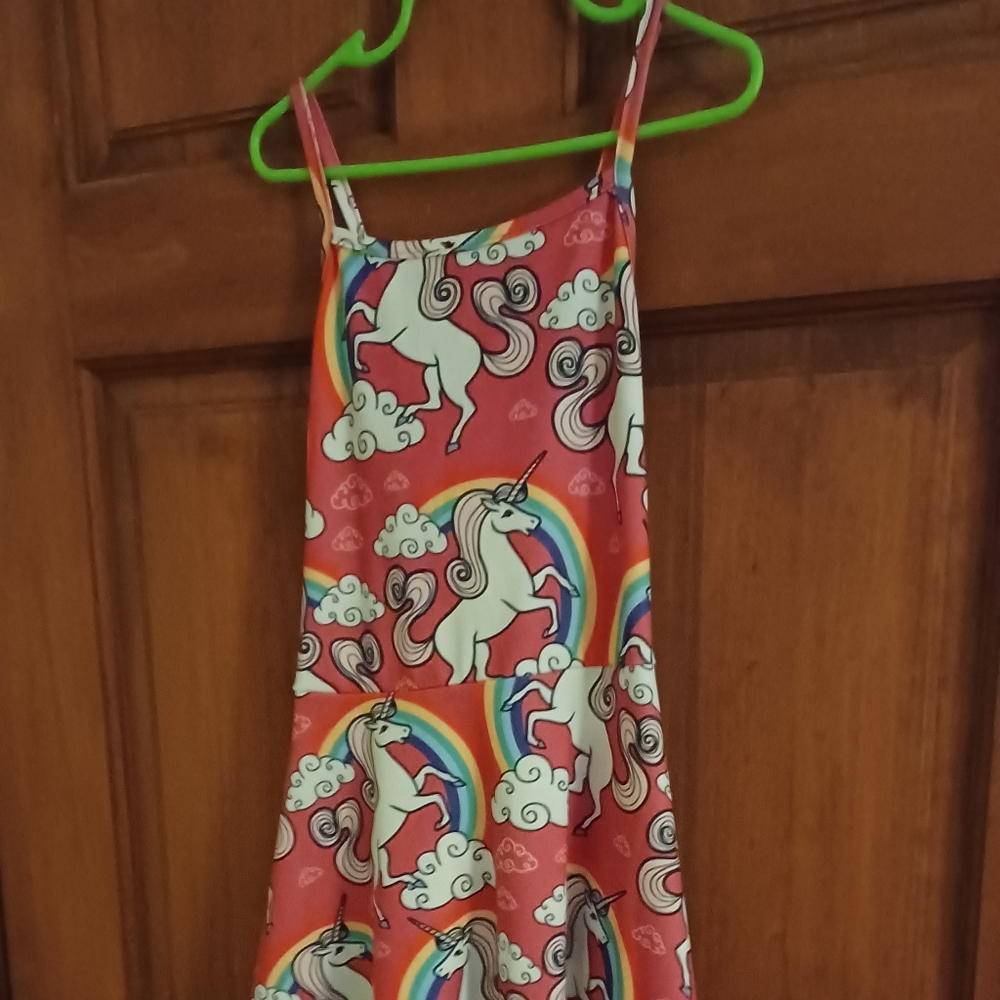 Girls Colorful Unicorn Design Sundress.